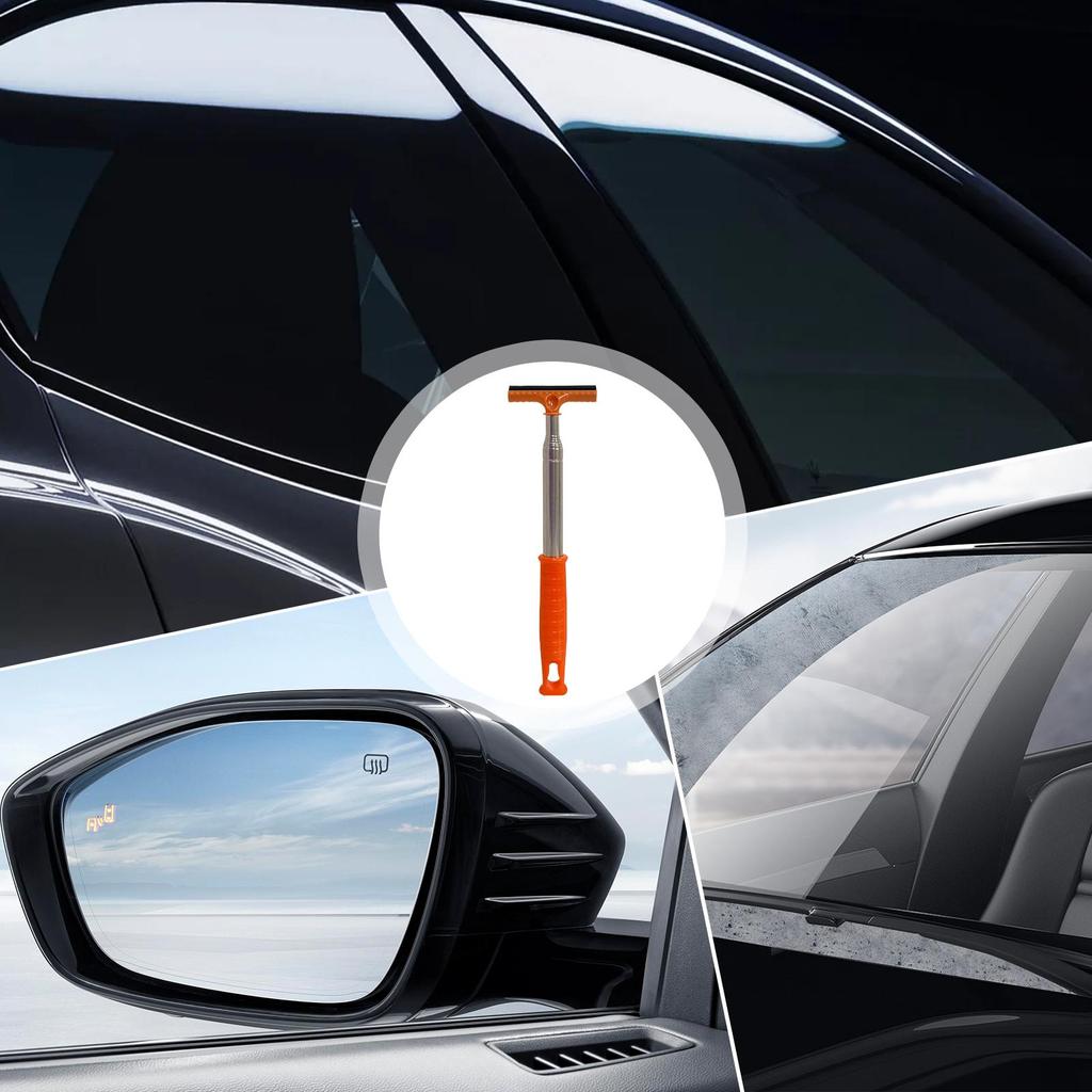 Скребок для стекла автомобиля с удобной ручкой, компактный, выдвижной, для автодома, грузовика, легкового автомобиля, пикапа