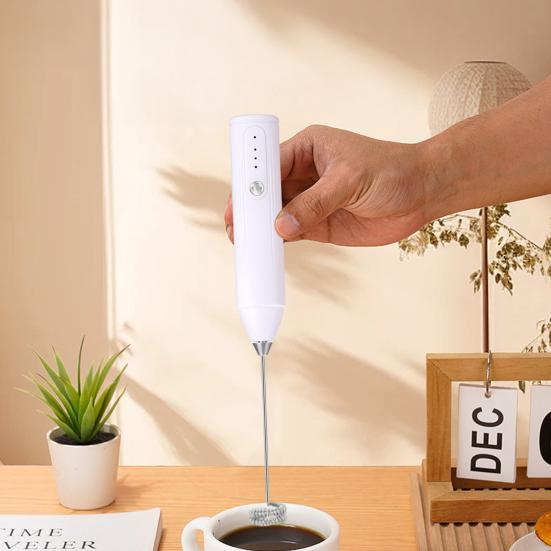 Электрический вспениватель молока из нержавеющей стали, ручной миксер для молока, перезаряжаемый венчик для кофе, взбиватель яиц, кухонный инструмент