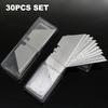 Trapezoidal Blade 2.36×0.7 Inch 30 Pcs Set 60# Carbon Steel Black Silver
