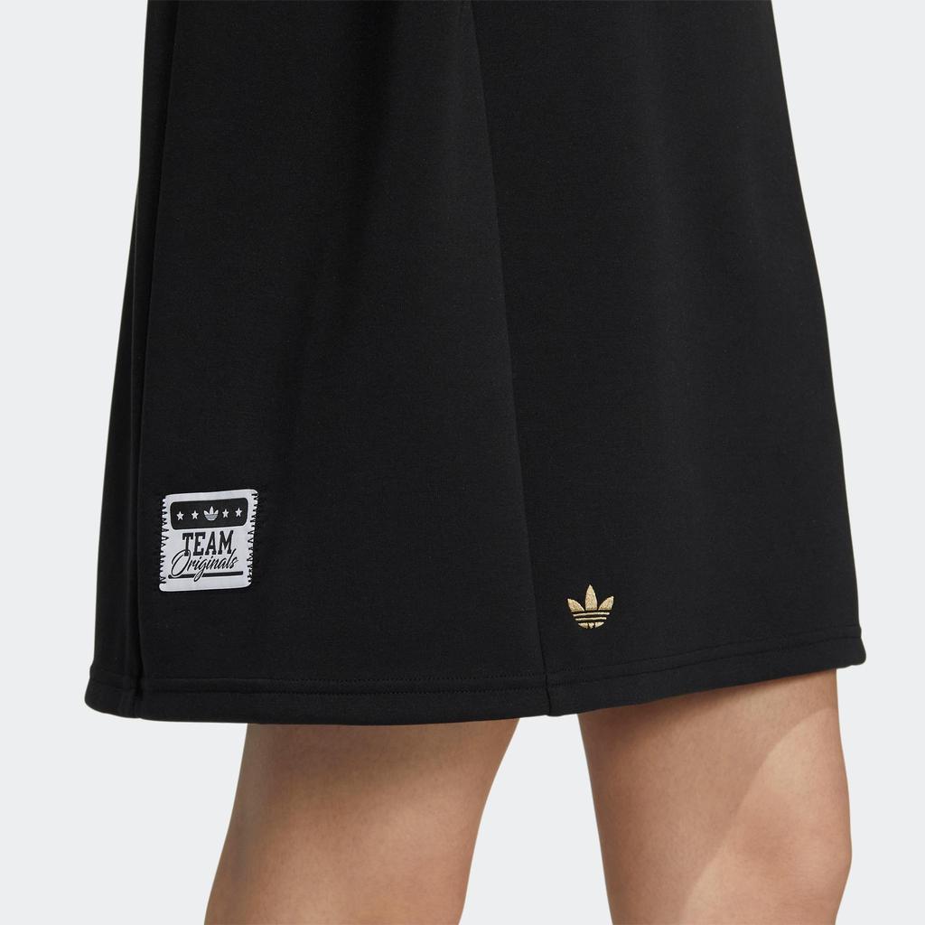 adidas Платье Originals Mc Polo с полосками и воротником, женское платье черного цвета HS1929