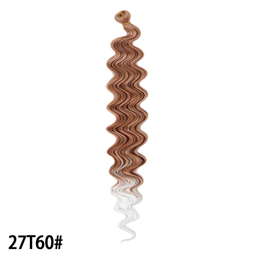 Crochet Hair 30inch 150g Boho Curly Wavy Braiding Hair Deep Water Ocean Wave Black Synthetic Bohemian Braids For Women Girls