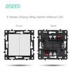 BSEED Switch DIY Modules Light Switch Parts White Glass Frame DIY Combination Wall Sockets TV CAT6 USB-C Charge Key E-Series
