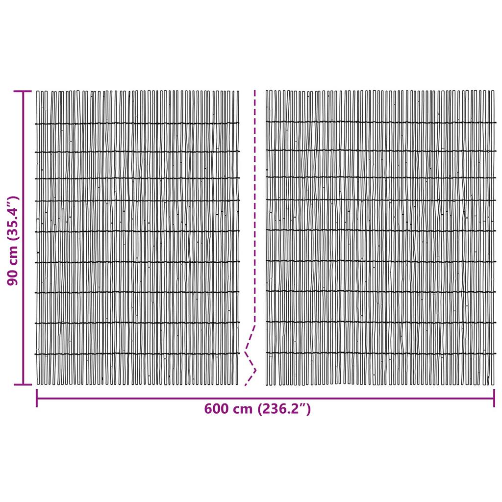 Garden Reed Fence Carbon 600 x 90 cm
