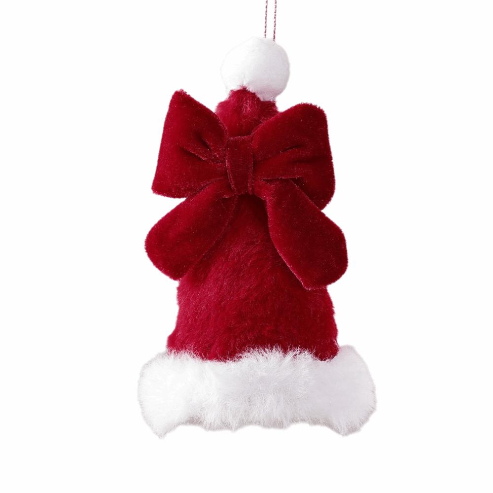 Handmade Mini Velvet Tree Tower Pendant Creative Christmas Bows Hanging Ornament Party Supplies