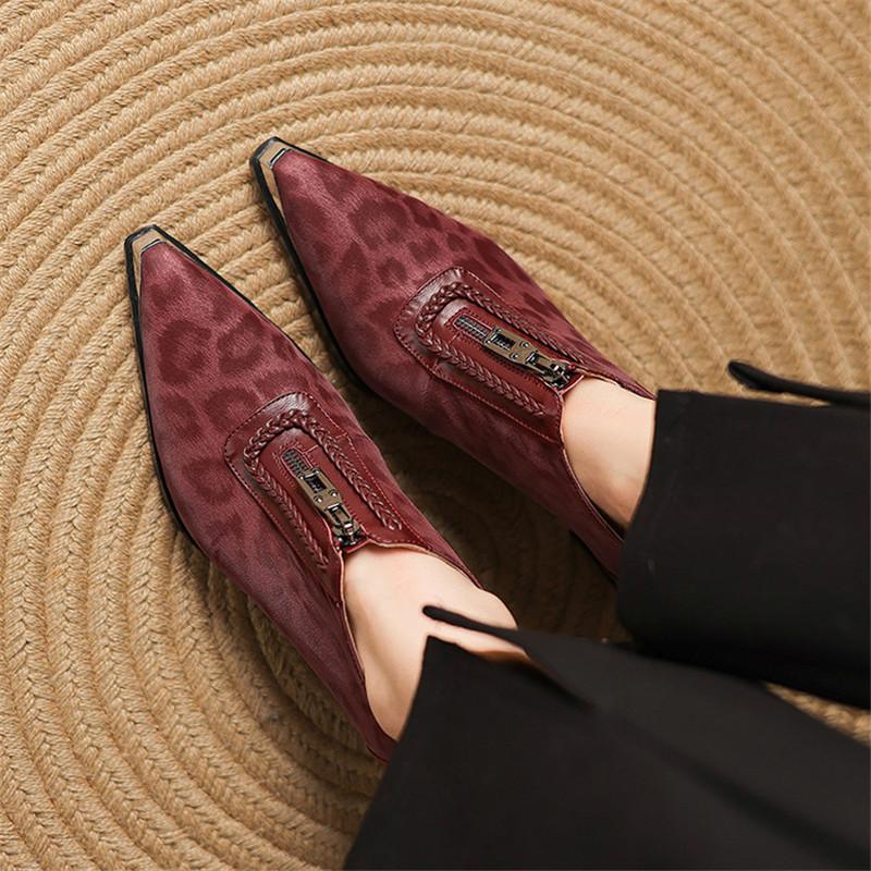 Модная новая весенняя обувь из коровьей кожи с леопардовым принтом с острым носком для женщин, модные женские туфли-лодочки, женская обувь на толстом каблуке, лоферы, туфли на высоком каблуке