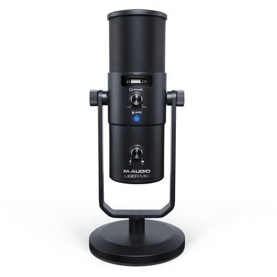 USB-конденсаторный микрофон с 4 направленными микрофонами, отключением звука, регулировкой громкости, аудиовыходом и выходом для наушников для стриминга, M-Audio Patterns, встроенным усилителем,