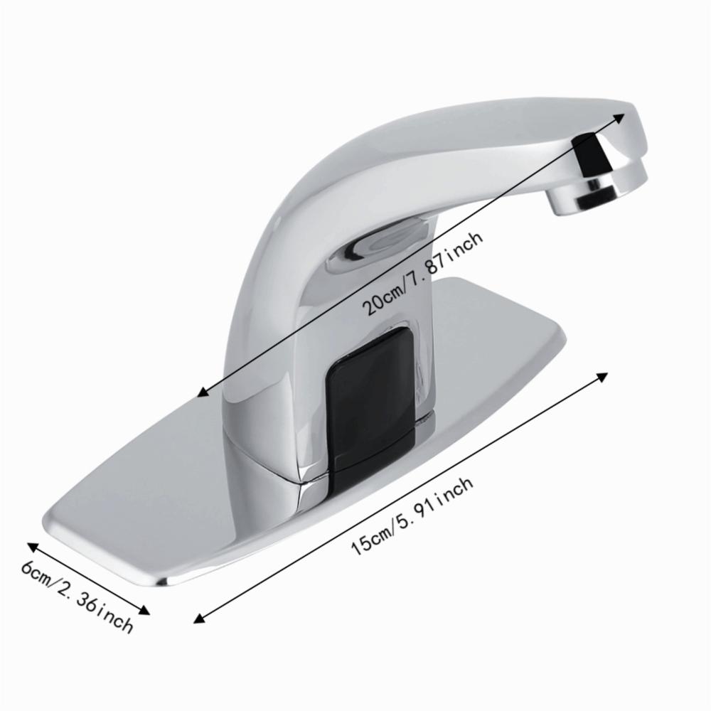 Battery Operated Infrared Faucet PVD Plating Automatic Faucet Bathroom Sink