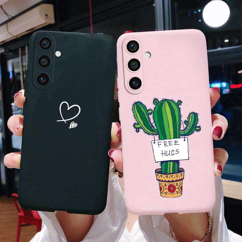 Для Samsung Galaxy S23 FE 5G Матовый чехол для телефона Милый мультяшный кот Мягкая силиконовая задняя крышка Для Samsung S23 FE S23FE S 23 FE 5G Чехол