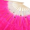 Бамбуковые товары для вечеринок Короткий веер для танца живота Веер для танца Янко Веер из розового шелка Веер-вуаль Веера для танца живота