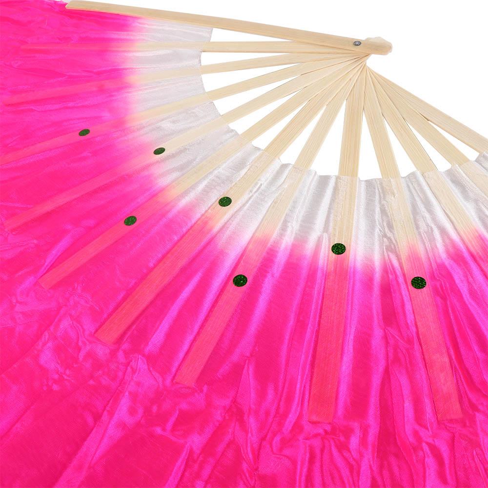 Бамбуковые товары для вечеринок Короткий веер для танца живота Веер для танца Янко Веер из розового шелка Веер-вуаль Веера для танца живота