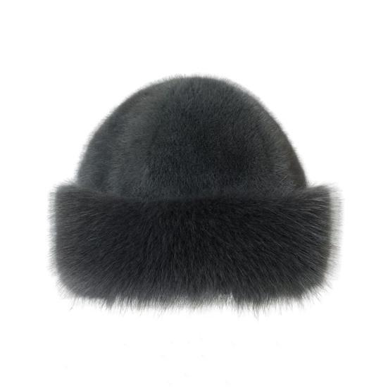 Faux Fur Winter Bucket Hat Solid Color Soft Texture Thickened Warm Plush Hat Gentle Feel Winter Headwear