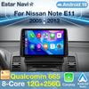 Автомагнитола Android 16 для Nissan Note E11 2005 - 2013, GPS-медиаплеер, навигационный блок, стерео, беспроводной Carplay, видео, DSP