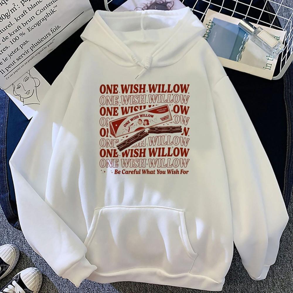 One Wish Willow sweatshirt women kawaii fashion y2k 2000s tops harajuku male Women Loose