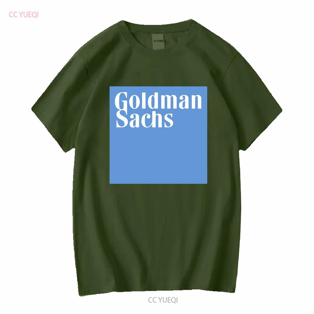 Футболка с логотипом Goldman Sachs размер США S XXL с длинным или коротким рукавом винтажная стираная стильная эластичная удобная универсальная с графическим принтом