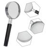 5X Magnification Handheld Magnifier Magnifying Glass Handle 50mm 2inch Handle Magnifier Loupe Glass Tool