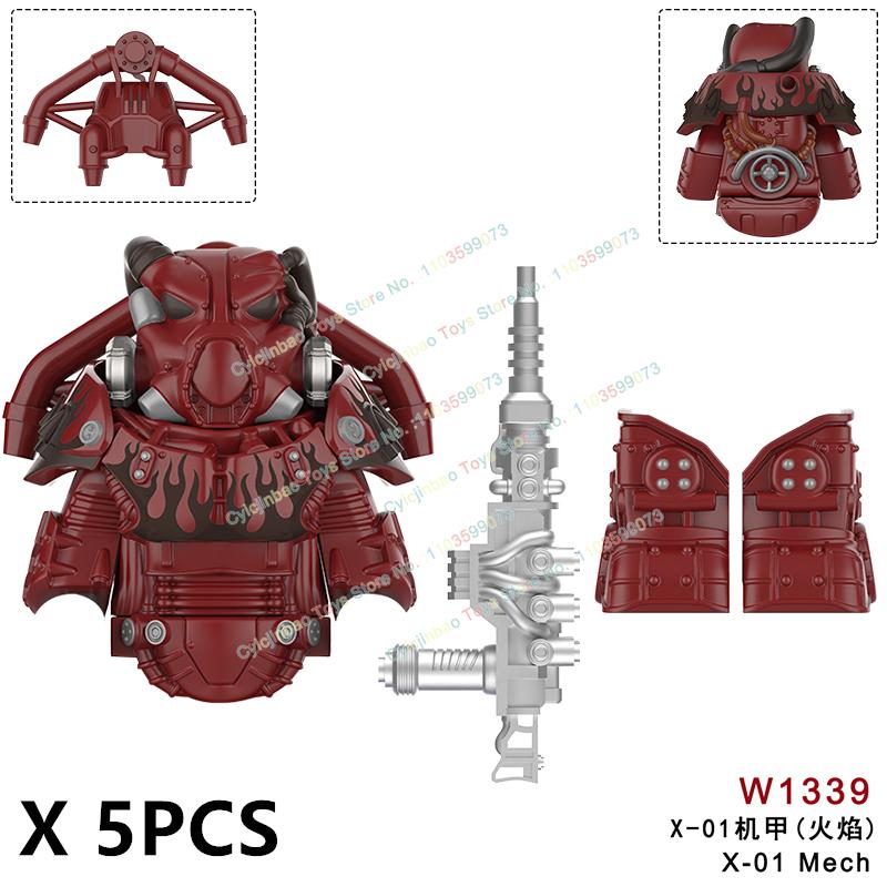 MOC Аниме Серия Военные Мини Экшн Фигурки Броня Солдаты Оружие Аксессуары Строительные Блоки Модели Кирпичики DIY Игрушки Подарки