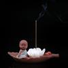Керамическая курильница для благовоний MARAYAN, милый цветок лотоса, портативная курильница для благовоний, идеальна для буддийского чая и Кодо, а также идеальна для дома A