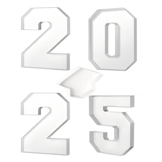 2025 Graduation Charcuterie Number Box 10" Fillable Cardboard Letter Tray Chocolate Candy Cake Box for Grad Party Supplies