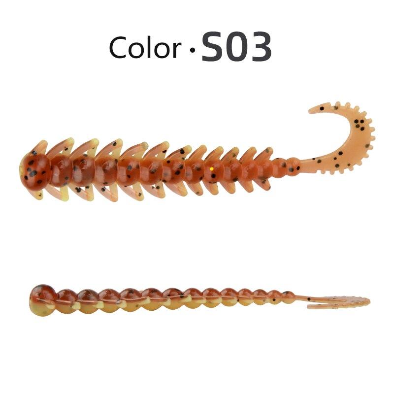 Shaped Bait Bug Meredith Soft 75mm 16g 20pcs Centipede Legs Pike Bass Jxs21