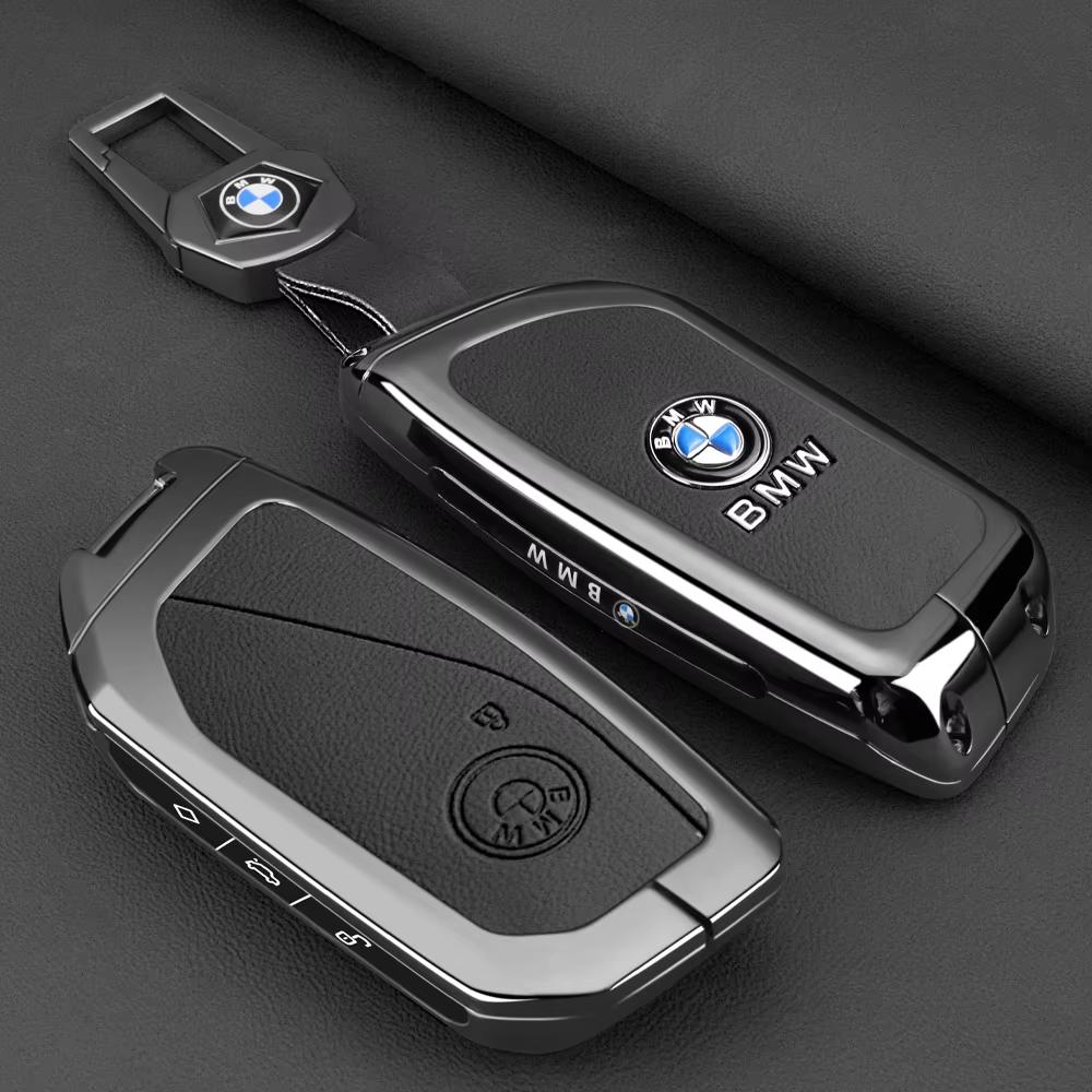 For BMW X1 U11 X7 X5 G05 LCI I7 IX XM Series 7 740Li U06 G81 M3 Alloy Leather Car Key Case Cover Shell Protector Fob Accessories ysbf88