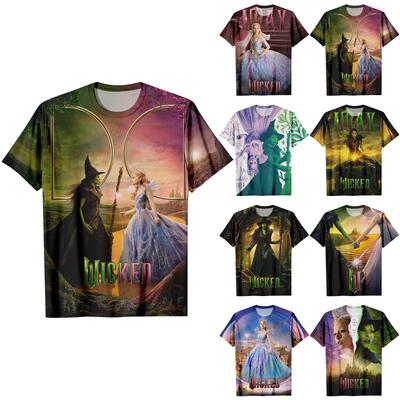 Модная рабочая одежда с коротким рукавом и круглым вырезом, принтованные топы для женщин, летние топы