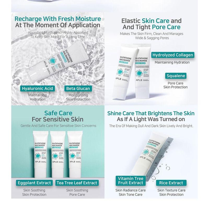 APLB Солнцезащитный крем с глутатионом и ниацинамидом