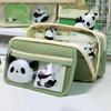 Panda Pencil Bag High Beauty Duty Girl Pencil Bag Large Capacity Junior High School Stationery Bag