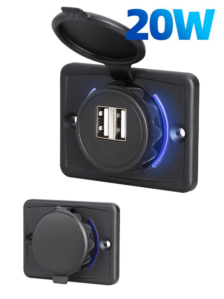 Быстрое зарядное устройство USB-C и QC мощностью 48 Вт для 24-вольтовых автобусов и больших транспортных средств
