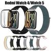 Nylon Loop Strap + TPU Case Cover for Redmi Watch 4 SmartWatch Sport Watchband Bracelet for Redmi Watch5 Wristband Shell