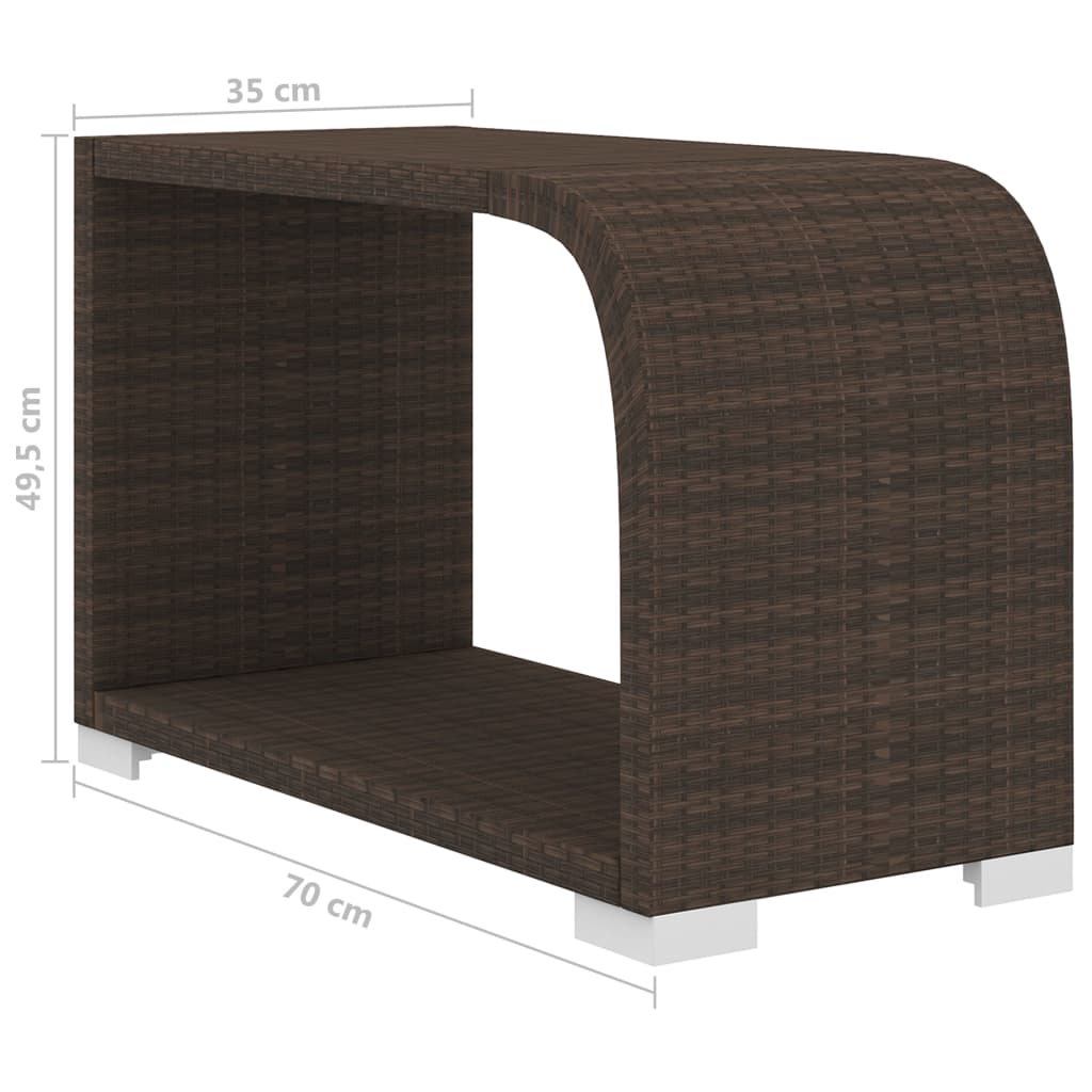 8 piece Garden Lounge Set with Cushions Poly Rattan Brown