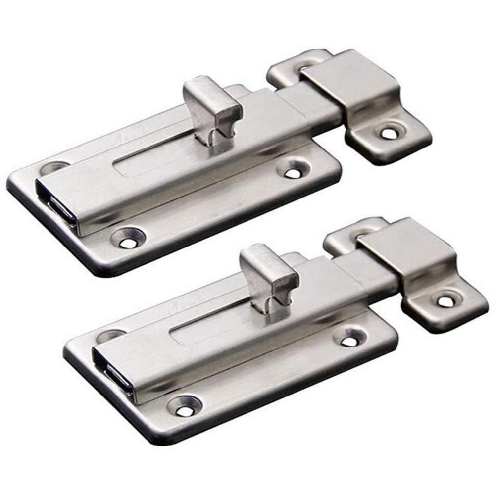 Bedroom Bathroom Stainless Steel Shed Lock Door Bolt Padlock Clasp Set Cabinet Catches