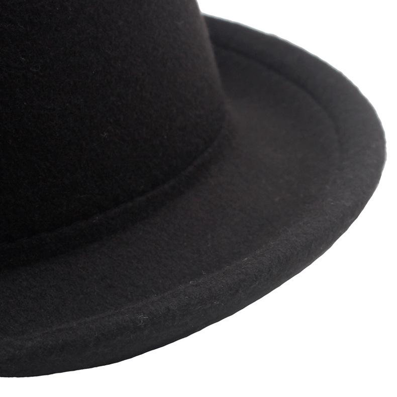 Зимняя джазовая шляпа, женская шерстяная свернутая маленькая шляпа, джентльменская шляпа, шляпа для выступлений на сцене, шляпа Fedoras