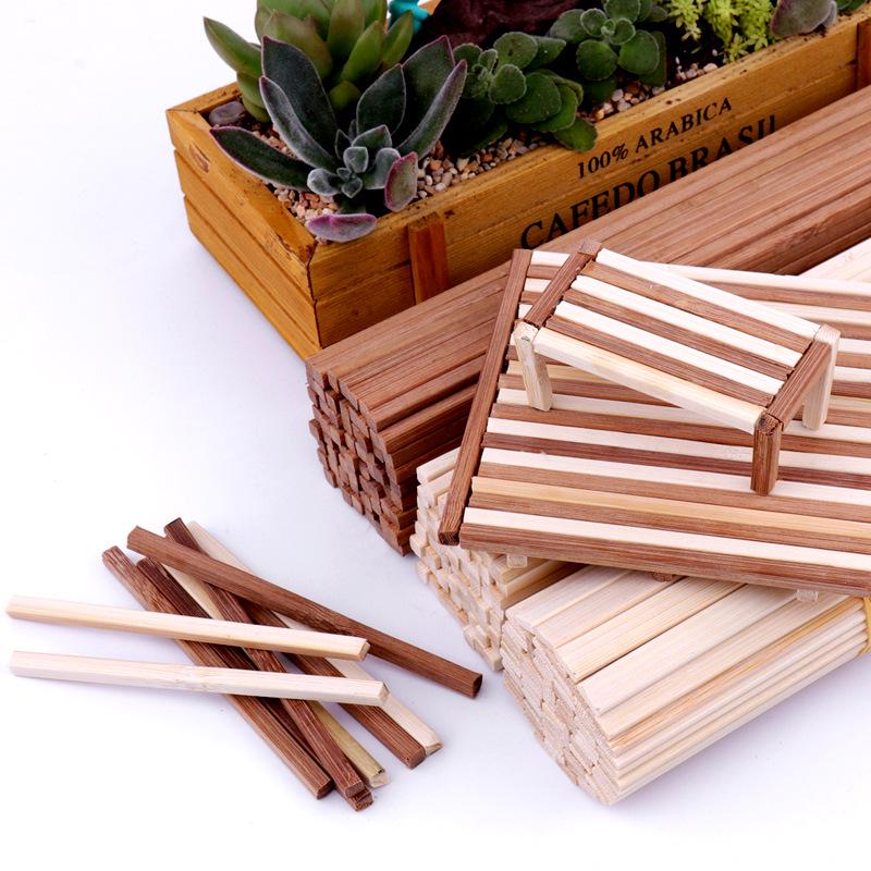 Handmade Carbonized Bamboo Sticks & Strips for Creative Kindergarten Decorations & Architectural Models