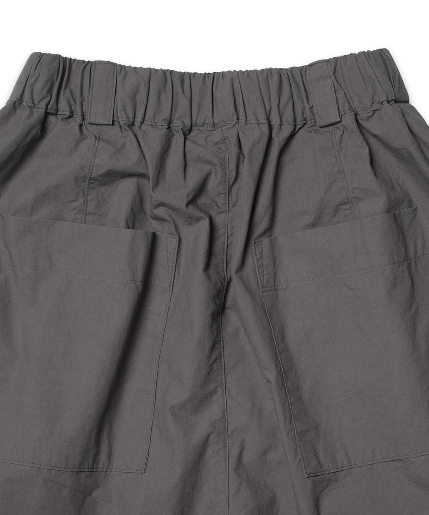 COTTON BELL Belt Cuff Wide Pants - Gray