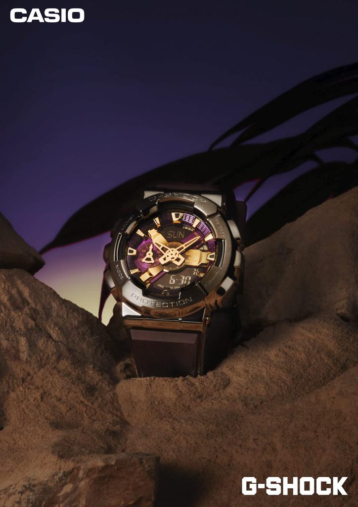 Смотреть эксклюзивно в Интернете Металлическая крышка CLASSY SERIES Фиолетовый матовый скелетон [Casio] G-Shock GM-110CL-6AJF [] OFF-ROAD Мужские