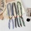 New Korean Version Versatile Polka Dot Beaded Narrow Silk Scarf Women's Summer Decoration Long Scarf Adjustable Fashion Accessories