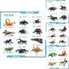 Detailed Pvc Insect Figurine Collection Featuring Lifelike Beetle Butterfly Mosquito Dragonfly