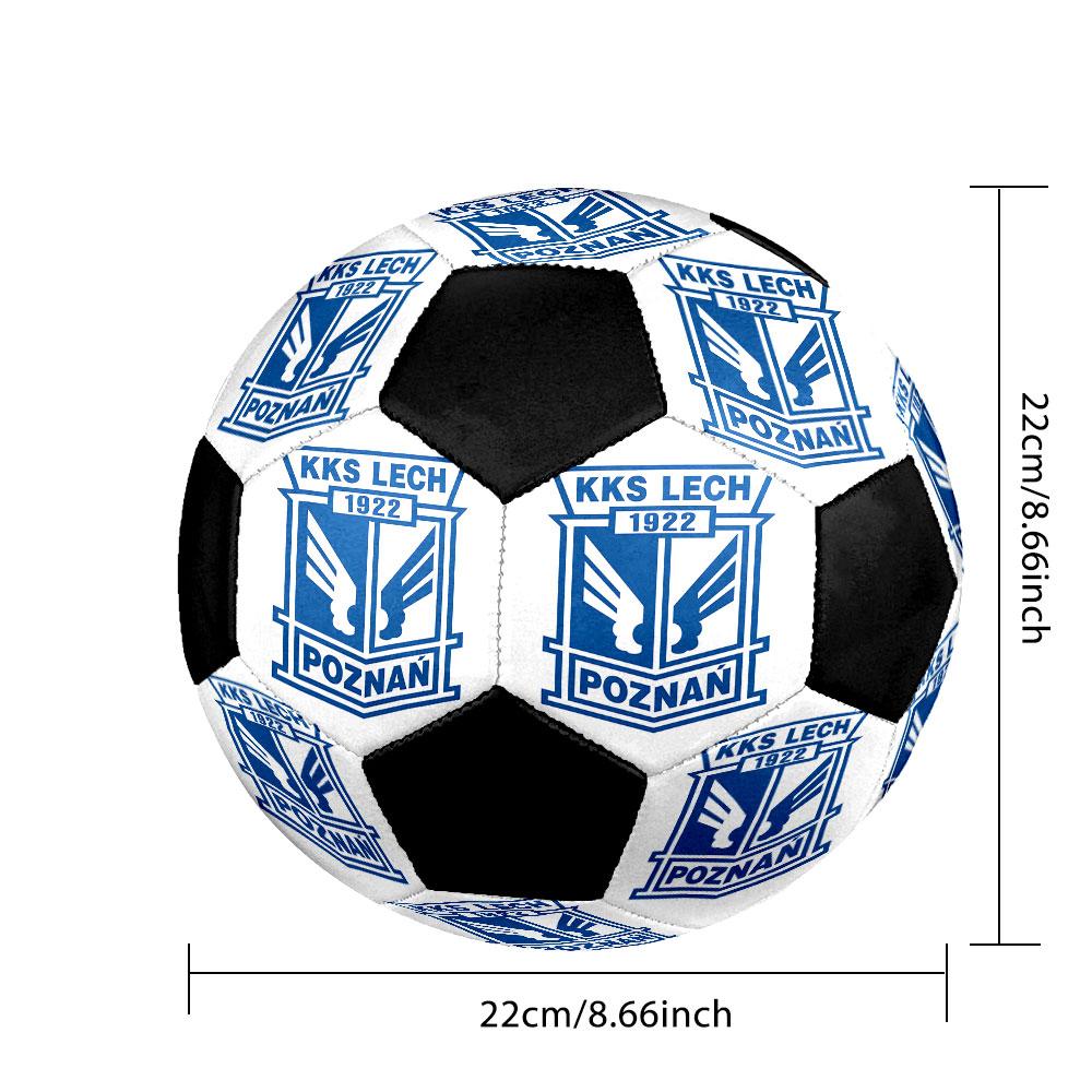 KKS Lech Soccer Ball Size 5 Colorful Machine Stitched PVC Competition Ready Durable High-Bounce