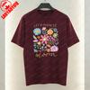 Let Kindness Bloom Art Aesthetic TShirt Colorful Wildflower Graphic Tops Fun Trendy Harajuku Casual Style Cotton Tee for Women