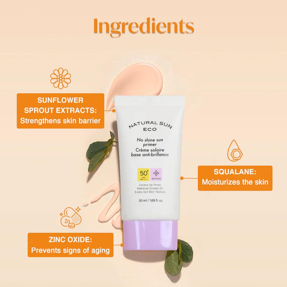 The Face Shop Праймер для загара Natural Sun Eco No Shine 50 мл (SPF50 +)