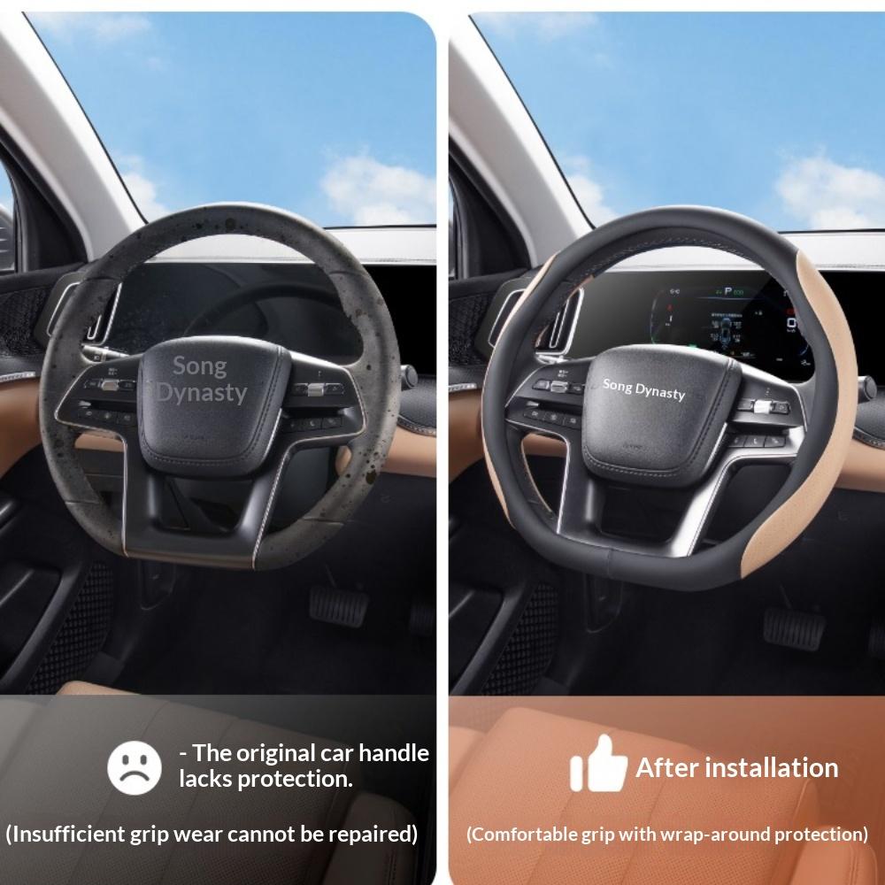 Подходит для BYD Song Pro Sealion 5 2020-2025 Чехол на руль Всесезонный Универсальный Нескользящий Рукоятка рулевого колеса автомобиля