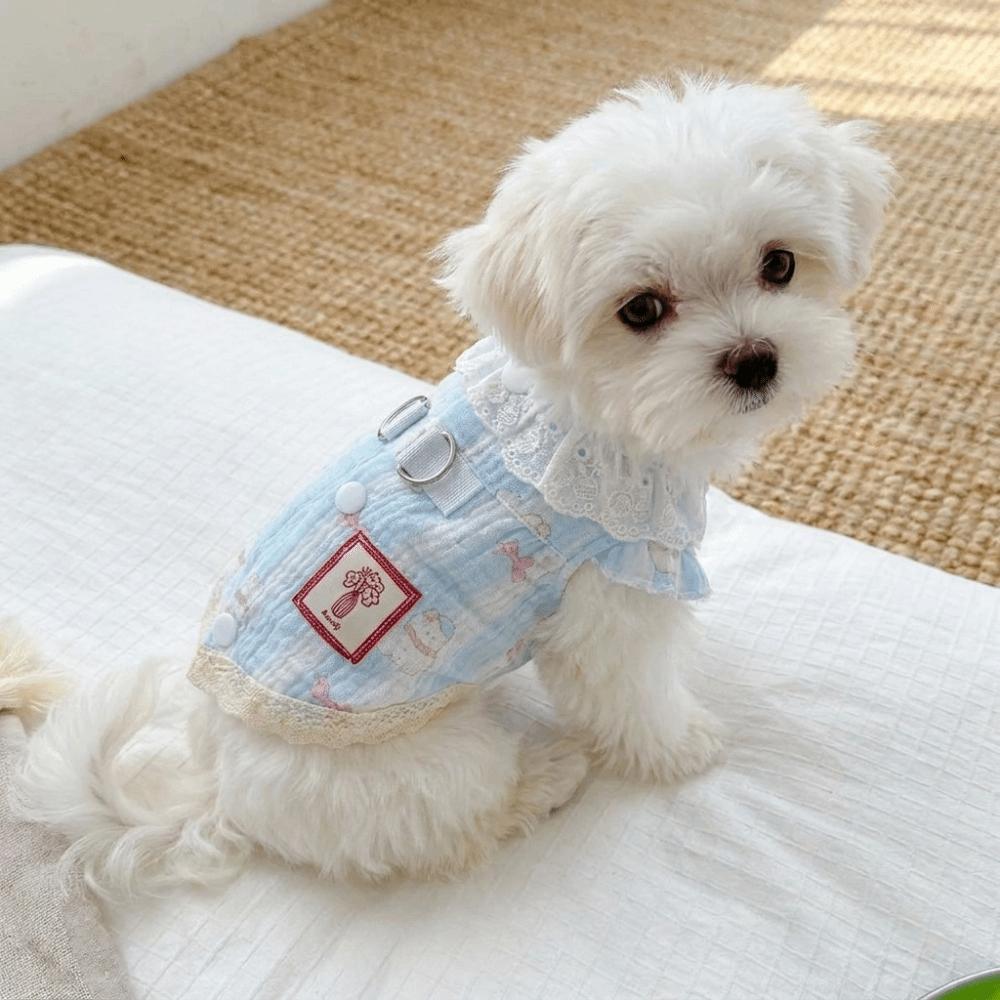 Soft Dog Cooler Clothes Cotton Puppy Skirt Cute Summer Pet Costume Pets
