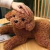 Dog Doll Soft Lifelike Teddy Dog Stuffed Animal Exquisite Workmanship Cartoon Stuffed Doll Toy for Kids