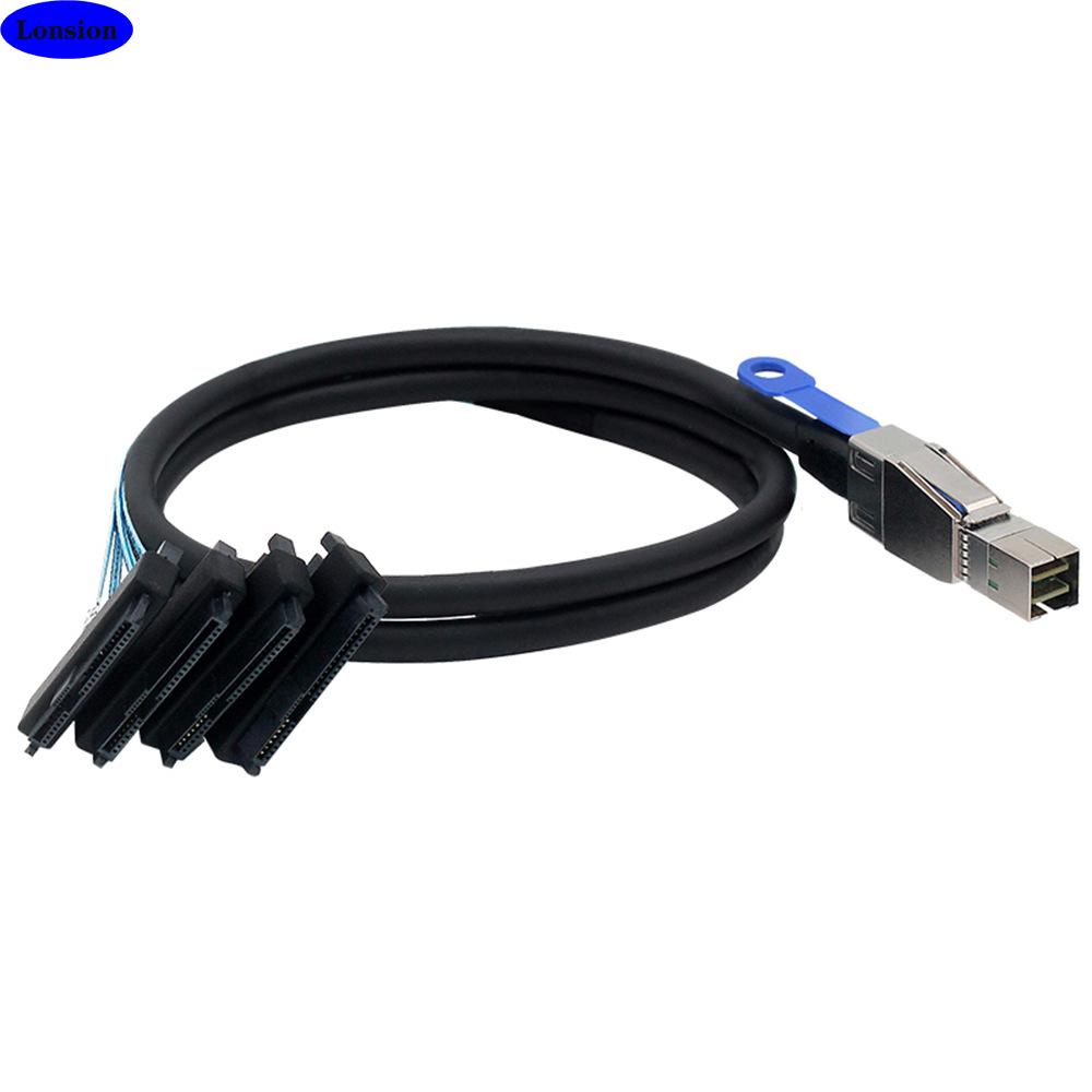 Комбинированный кабель данных SATA Mini SAS HD SFF-8644 на SFF-8482 для жестких дисков