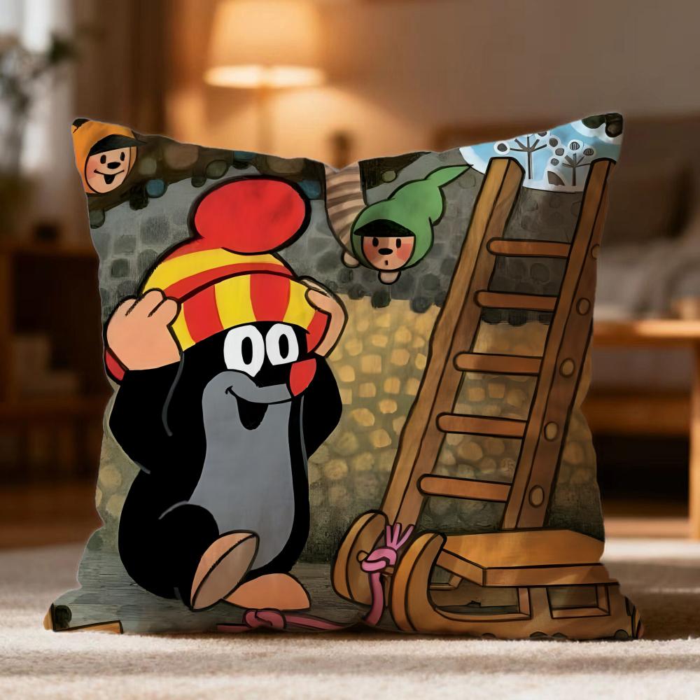 Модная Наволочка для Подушки с Кротом Мягкая Стираемая Наволочка для Подушки Многоцелевая Для Дивана Кровати Путешествий Офиса
