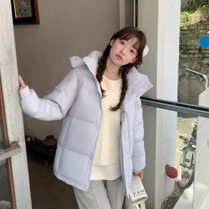Unisex Oversized Hooded Down Jacket Short Puffer Coat Winter Warm Thick Casual Outdoor Daily Wear