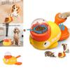 Yellow Pet Food Dispenser And Interactive Toy For Cats And Dogs With Abs Construction