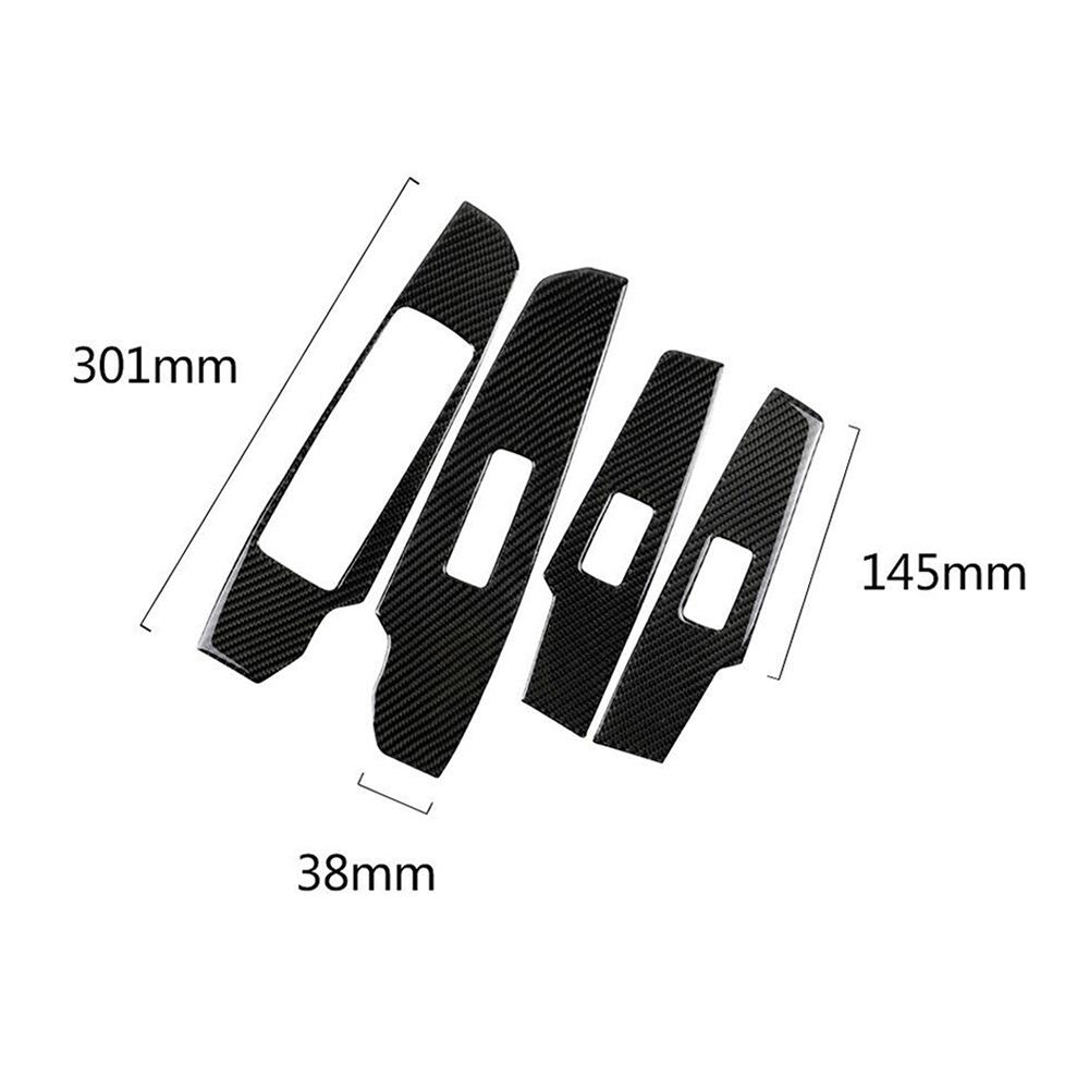 4x Накладка на переключатель стеклоподъемника из углеволокна, левая/правая, для 13-20 Lexus IS250 IS350