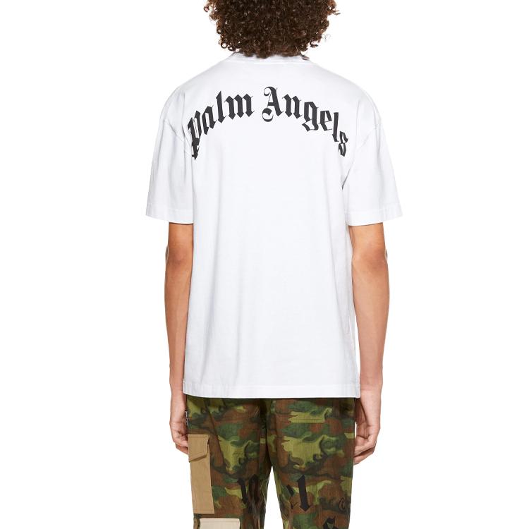Футболка с короткими рукавами Palm Angels Croco, белая/зеленая, мужские топы PMAA001R21JER0020155