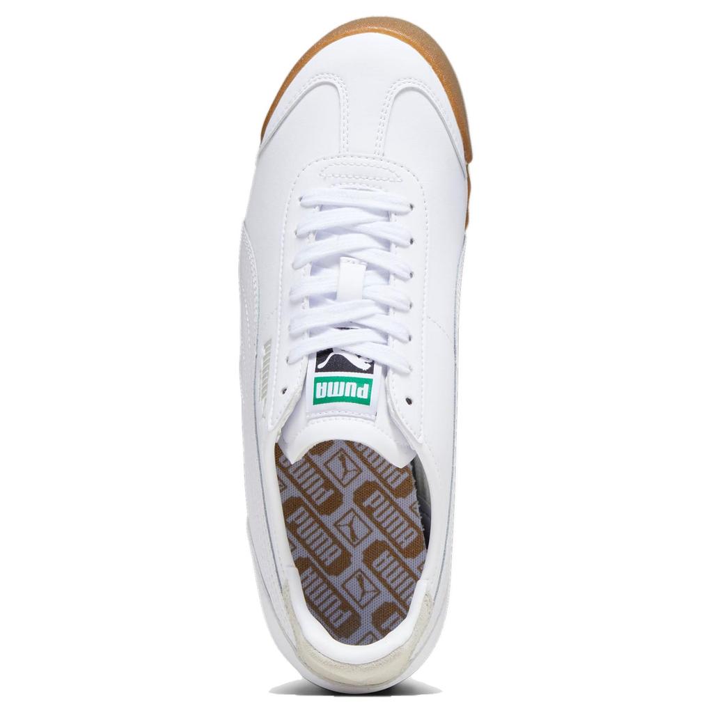 Puma Roma Удобные Прочные Низкие Кроссовки для Повседневной Носки Унисекс Белые 393292-01